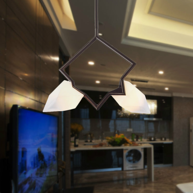 1/2-Light Bedroom Pendant Lighting with Pear Plastic Shade Nordic Style Black/Gold Hanging Light Fixture Clearhalo 'Ceiling Lights' 'Modern Pendants' 'Modern' 'Pendant Lights' 'Pendants' Lighting' 601579