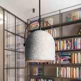 Dome Pendant Lighting Nordic Cement 1 Light Black/Grey/White Hanging Pendant Light White Clearhalo 'Ceiling Lights' 'Modern Pendants' 'Modern' 'Pendant Lights' 'Pendants' Lighting' 601622