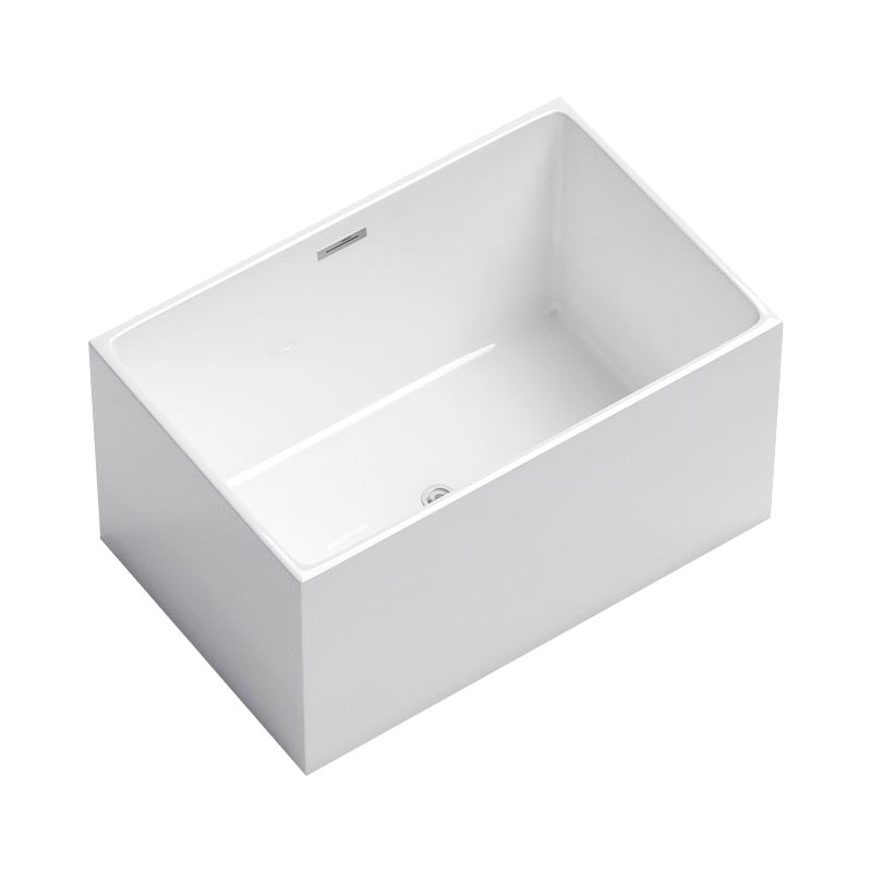 Modern Acrylic Alcove Bathtub 23.6" H Rectangular Bath Tub for Home Clearhalo 'Bathroom Remodel & Bathroom Fixtures' 'Bathtubs' 'Home Improvement' 'home_improvement' 'home_improvement_bathtubs' 'Showers & Bathtubs' 6024399