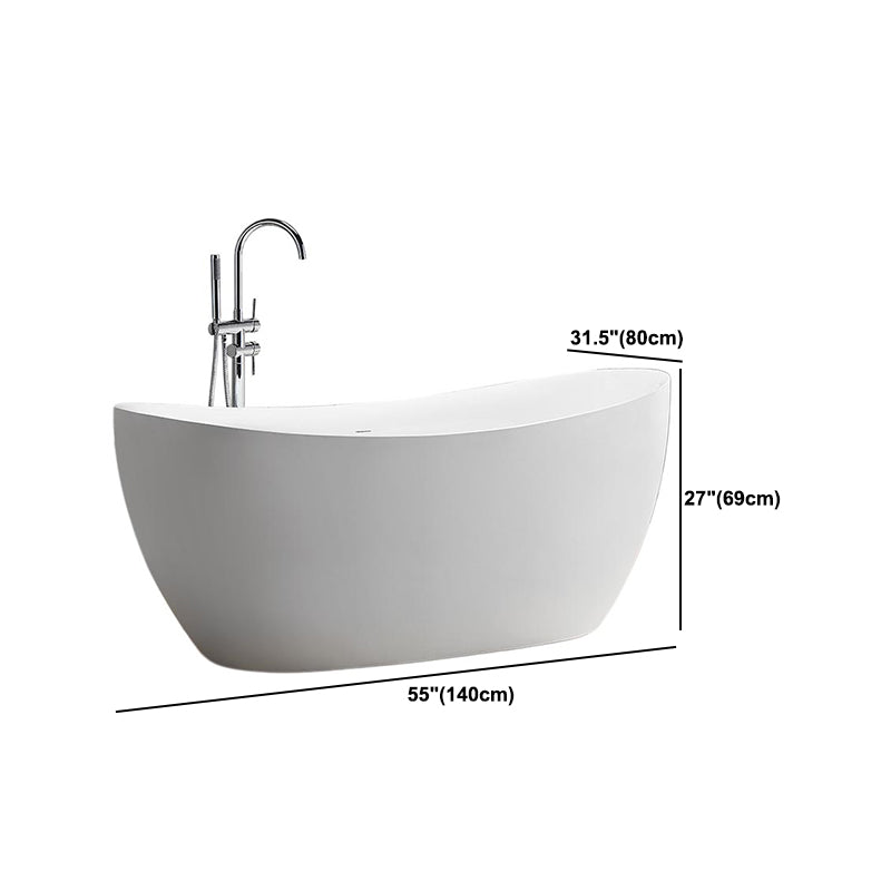 Modern Acrylic Bathtub Home and Hotel Freestanding Bath Tub in White Clearhalo 'Bathroom Remodel & Bathroom Fixtures' 'Bathtubs' 'Home Improvement' 'home_improvement' 'home_improvement_bathtubs' 'Showers & Bathtubs' 6024447