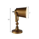 1-Head Bell Task Light Farmhouse Gold Finish Iron Night Table Lamp with Adjustable Handle Clearhalo 'Lamps' 'Table Lamps' Lighting' 603120