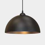 Dome Metal Pendant Lighting Industrial 1 Bulb Dining Room Ceiling Hang Fixture in Black Clearhalo 'Art Deco Pendants' 'Black' 'Cast Iron' 'Ceiling Lights' 'Ceramic' 'Crystal' 'Industrial Pendants' 'Industrial' 'Metal' 'Middle Century Pendants' 'Pendant Lights' 'Pendants' 'Rustic Pendants' 'Tiffany' Lighting' 603327