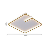 White Square Flushmount Simple LED Acrylic Flush Mounted Light in Warm/White Light, 16"/19.5" Width Clearhalo 'Ceiling Lights' 'Close To Ceiling Lights' 'Close to ceiling' 'Flush mount' Lighting' 603613