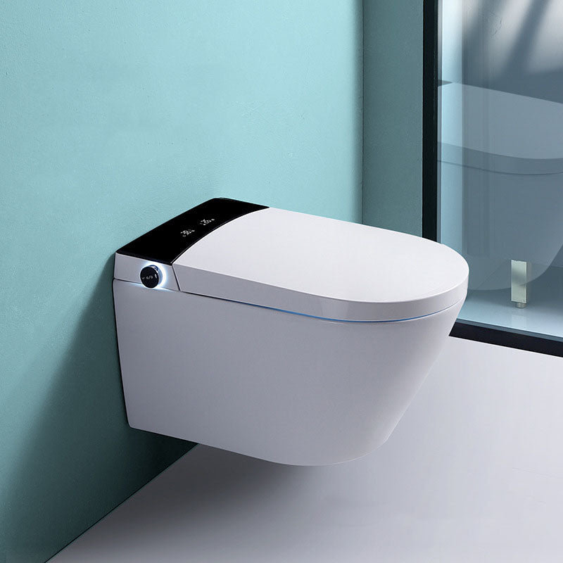 Wall Mount Modern Flush Toilet One-Piece Toilet Toilet Bowl for Washroom White/ Black Toilet with Tanker Clearhalo 'Bathroom Remodel & Bathroom Fixtures' 'Home Improvement' 'home_improvement' 'home_improvement_toilets' 'Toilets & Bidets' 'Toilets' 6037926