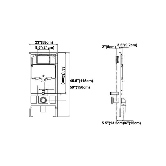 Elongated Toilet Wall Hung 1-Piece Automatic UV Sterilization Toilet with Concealed Tank Clearhalo 'Bathroom Remodel & Bathroom Fixtures' 'Home Improvement' 'home_improvement' 'home_improvement_toilets' 'Toilets & Bidets' 'Toilets' 6038055