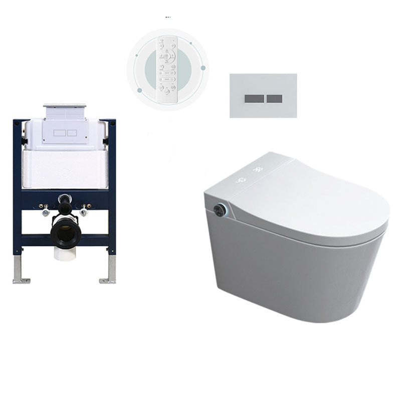 Wall Mount Toilet All-In-One Foot Induction Toilet with Concealed Tank Toilet with Low Tanker Manual Flip Clearhalo 'Bathroom Remodel & Bathroom Fixtures' 'Home Improvement' 'home_improvement' 'home_improvement_toilets' 'Toilets & Bidets' 'Toilets' 6038058