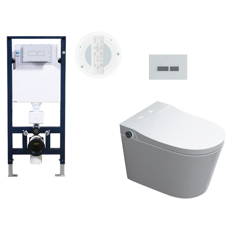 Wall Mount Toilet All-In-One Foot Induction Toilet with Concealed Tank Toilet with High Tanker Manual Flip Clearhalo 'Bathroom Remodel & Bathroom Fixtures' 'Home Improvement' 'home_improvement' 'home_improvement_toilets' 'Toilets & Bidets' 'Toilets' 6038059