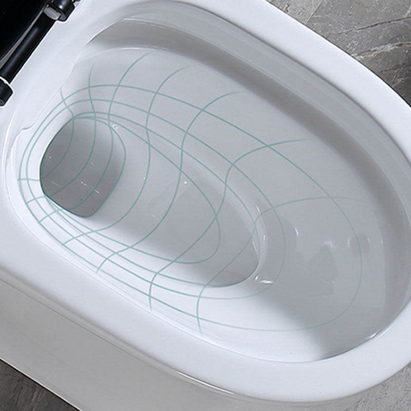 Floor Mount Toilet Black and White Toilet with Siphon Jet Water-saving Function Clearhalo 'Bathroom Remodel & Bathroom Fixtures' 'Home Improvement' 'home_improvement' 'home_improvement_toilets' 'Toilets & Bidets' 'Toilets' 6038139