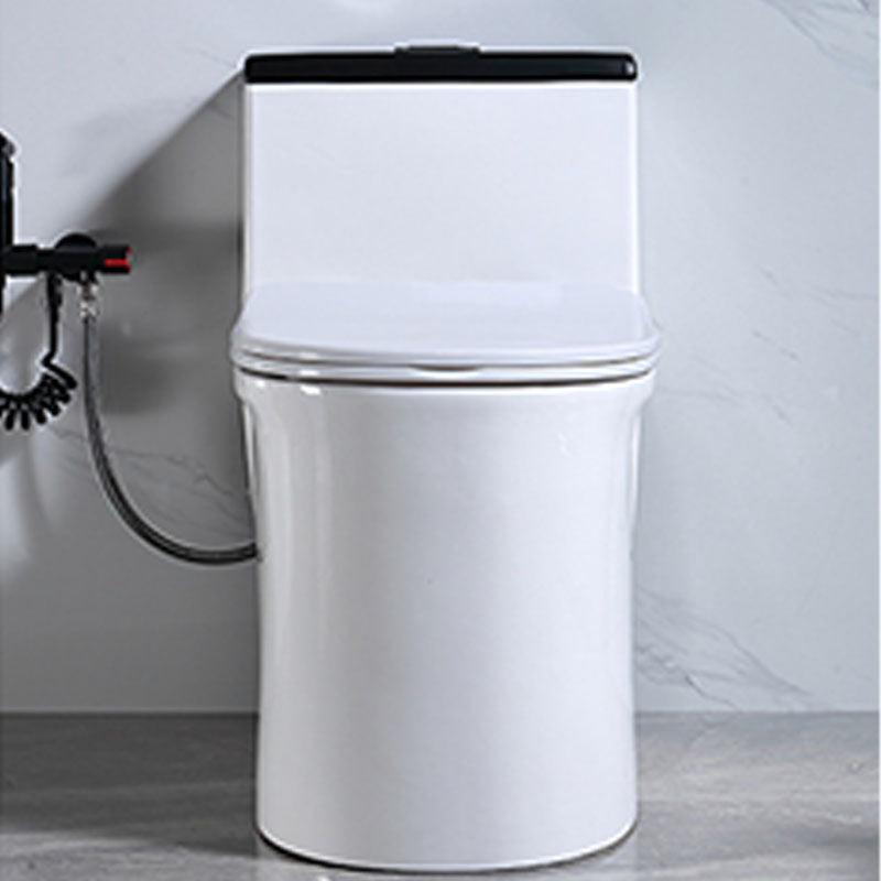 Floor Mount Toilet Black and White Toilet with Siphon Jet Water-saving Function Clearhalo 'Bathroom Remodel & Bathroom Fixtures' 'Home Improvement' 'home_improvement' 'home_improvement_toilets' 'Toilets & Bidets' 'Toilets' 6038154