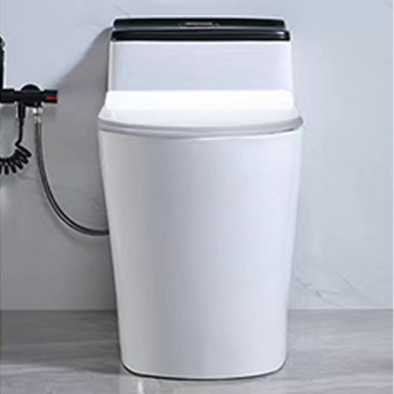 Floor Mount Toilet Black and White Toilet with Siphon Jet Water-saving Function Clearhalo 'Bathroom Remodel & Bathroom Fixtures' 'Home Improvement' 'home_improvement' 'home_improvement_toilets' 'Toilets & Bidets' 'Toilets' 6038157