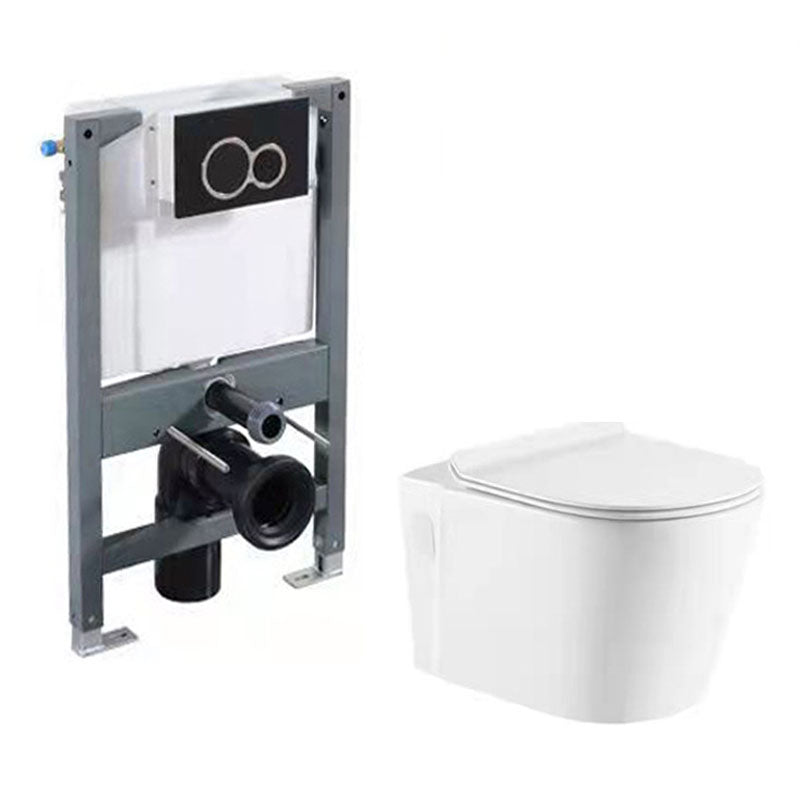 Wall-mounted Toilet Household In-wall Hidden Water Tank Concealed Hanging Toilet 14"L x 22"W x 13"H Toilet with Low Tanker Clearhalo 'Bathroom Remodel & Bathroom Fixtures' 'Home Improvement' 'home_improvement' 'home_improvement_toilets' 'Toilets & Bidets' 'Toilets' 6038169