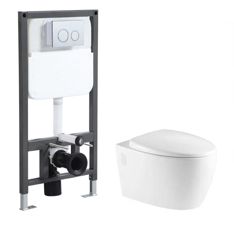 Wall-mounted Toilet Household In-wall Hidden Water Tank Concealed Hanging Toilet 15"L x 23"W x 15"H Toilet with High Tanker Clearhalo 'Bathroom Remodel & Bathroom Fixtures' 'Home Improvement' 'home_improvement' 'home_improvement_toilets' 'Toilets & Bidets' 'Toilets' 6038190
