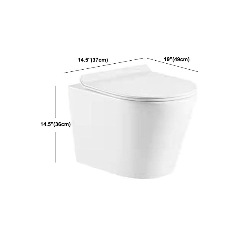 Wall-mounted Toilet Household In-wall Hidden Water Tank Concealed Hanging Toilet Clearhalo 'Bathroom Remodel & Bathroom Fixtures' 'Home Improvement' 'home_improvement' 'home_improvement_toilets' 'Toilets & Bidets' 'Toilets' 6038192