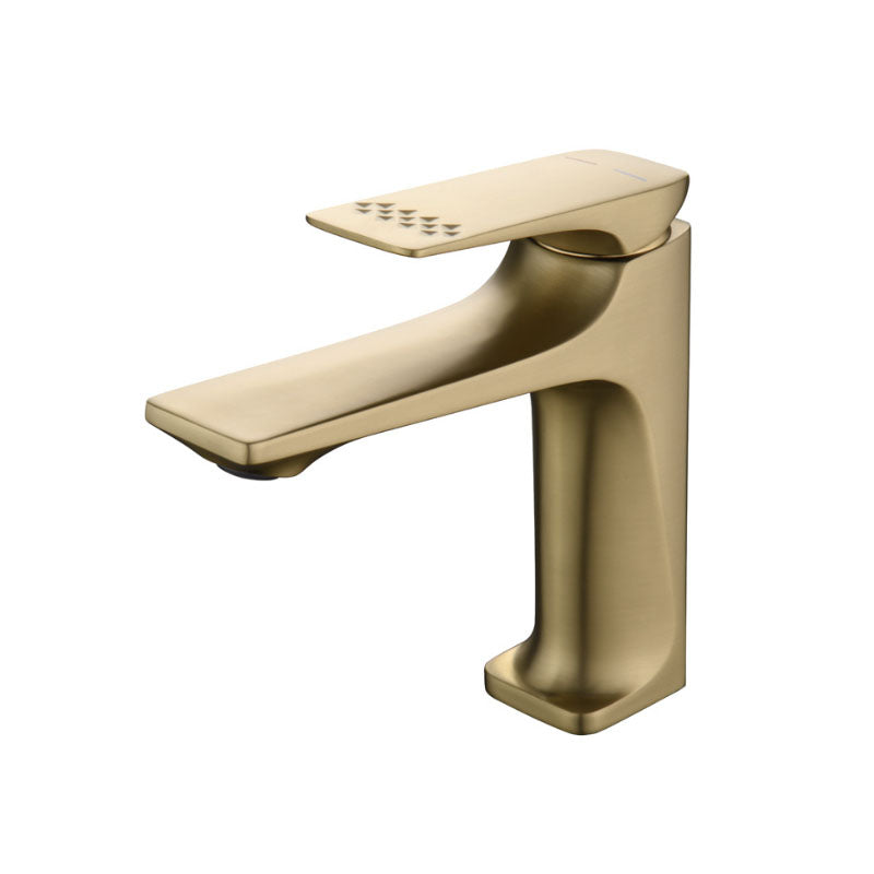 Glam Centerset Faucet Pure Color Basin Lavatory Faucet for Bathroom Clearhalo 'Bathroom Remodel & Bathroom Fixtures' 'Bathroom Sink Faucets' 'Bathroom Sinks & Faucet Components' 'bathroom_sink_faucets' 'Home Improvement' 'home_improvement' 'home_improvement_bathroom_sink_faucets' 6039693