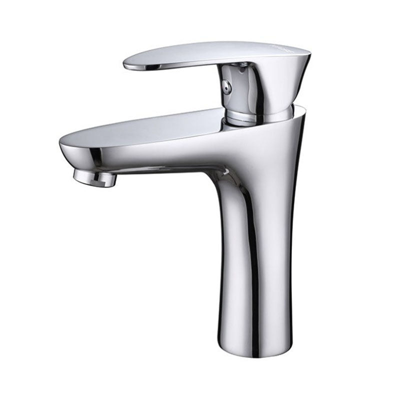 Single Handle Basin Lavatory Faucet Low Arc Brass Bathroom Faucet Cinzento Prateado Clearhalo 'bathroom_sink_faucets' 'Conjuntos de Torneiras de Lavatório e Banheiro' 'home_improvement' 'home_improvement_bathroom_sink_faucets' 'Mobiliário Doméstico' 'Página inicial' 'Renovação e equipamento de casa de banho' 'Torneira para lavatório de banheiro' 6039765