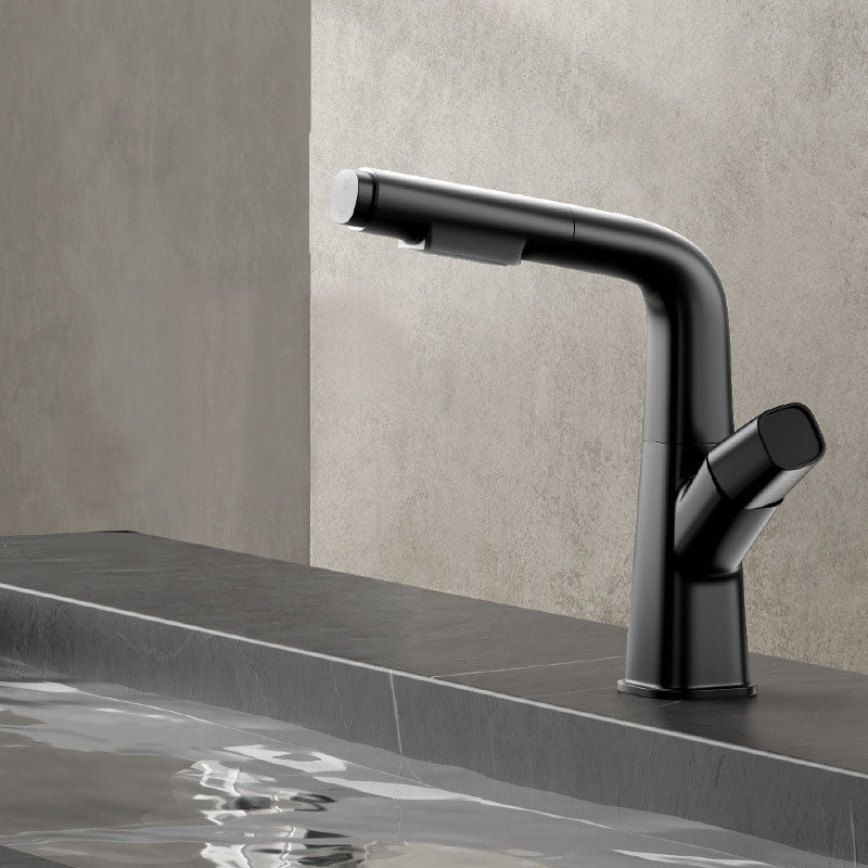 Contemporary Style Faucets Widespread Knob Handles Faucets for Bathroom Black Clearhalo 'Bathroom Remodel & Bathroom Fixtures' 'Bathroom Sink Faucets' 'Bathroom Sinks & Faucet Components' 'bathroom_sink_faucets' 'Home Improvement' 'home_improvement' 'home_improvement_bathroom_sink_faucets' 6039824