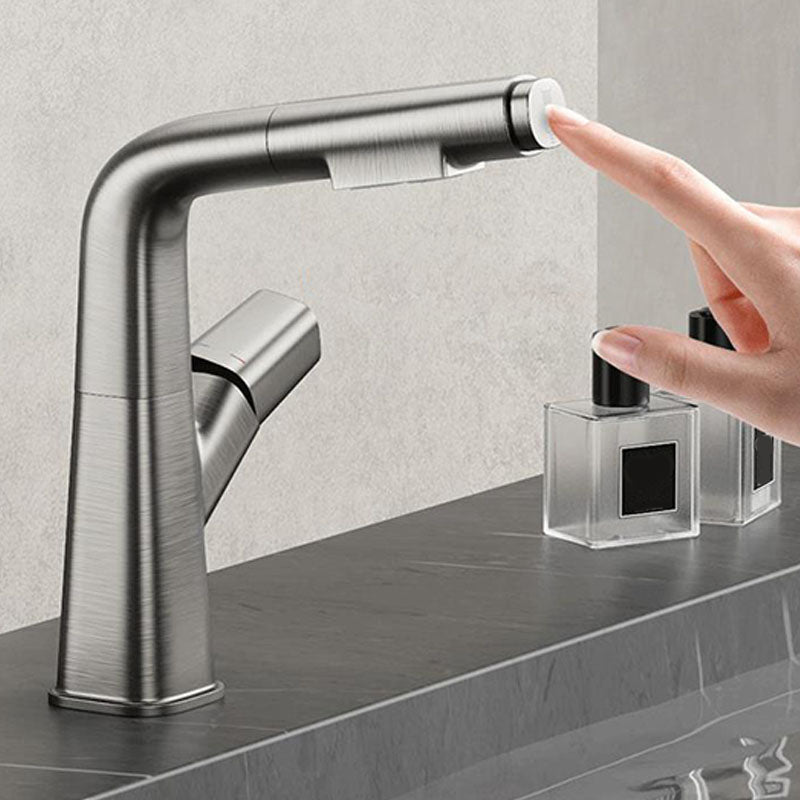 Contemporary Style Faucets Widespread Knob Handles Faucets for Bathroom Clearhalo 'Bathroom Remodel & Bathroom Fixtures' 'Bathroom Sink Faucets' 'Bathroom Sinks & Faucet Components' 'bathroom_sink_faucets' 'Home Improvement' 'home_improvement' 'home_improvement_bathroom_sink_faucets' 6039848