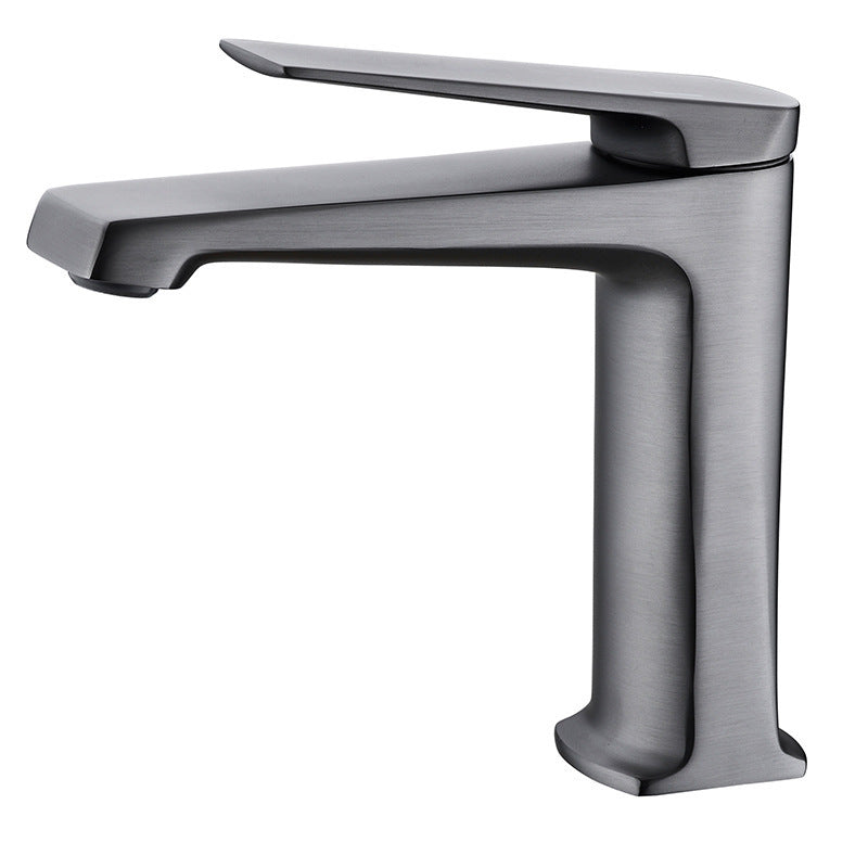 Modern Vessel Sink Faucet Lever Handle Copper Low Arc Vessel Faucet Clearhalo 'Bathroom Remodel & Bathroom Fixtures' 'Bathroom Sink Faucets' 'Bathroom Sinks & Faucet Components' 'bathroom_sink_faucets' 'Home Improvement' 'home_improvement' 'home_improvement_bathroom_sink_faucets' 6039858