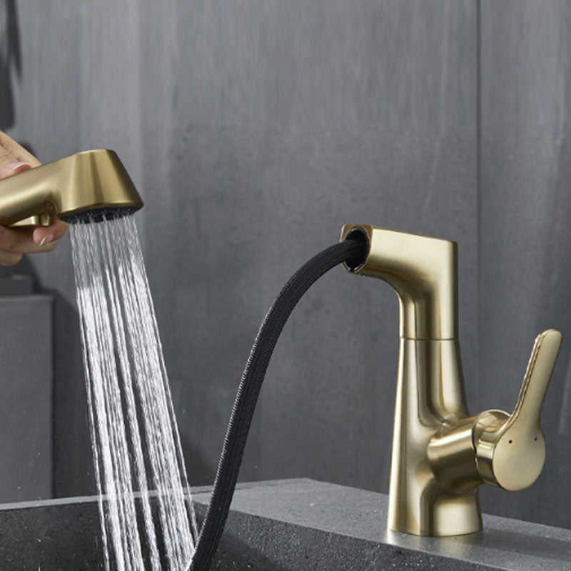 Modern Vessel Sink Faucet Brass Lever Handles Swivel Spout Bathroom Vessel Faucet Clearhalo 'bathroom_sink_faucets' 'Conjuntos de Torneiras de Lavatório e Banheiro' 'home_improvement' 'home_improvement_bathroom_sink_faucets' 'Mobiliário Doméstico' 'Página inicial' 'Renovação e equipamento de casa de banho' 'Torneira para lavatório de banheiro' 6039958