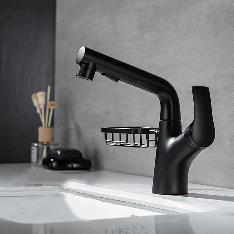 Industrial Sink Faucet Solid Color Centerset Bathroom Sink Faucet with Drain Assembly Negro Industrial Clearhalo 'bathroom_sink_faucets' 'Conjunta de Baño y Conjunta de Grifo' 'Coronamiento de Baño y Dispositivo de Baño' 'Grifo del lavabo del baño' 'Hogar' 'home_improvement' 'home_improvement_bathroom_sink_faucets' 'Mejoras para el hogar' 6039964