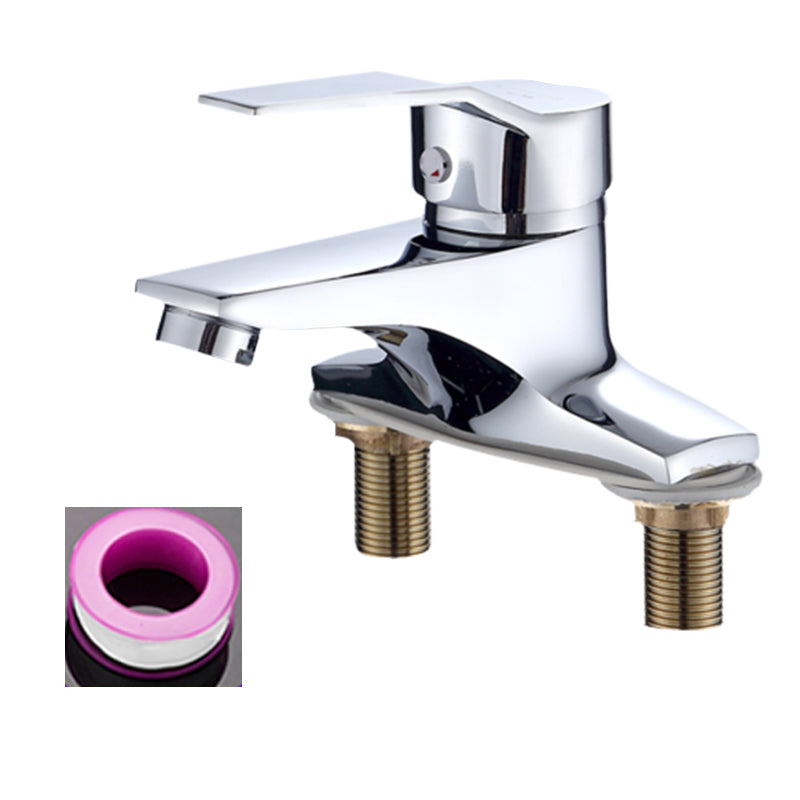 1or2-Handle Brushed Nickel Widespread Faucet 2 Hole Centerset Bathroom Sink Faucet 6.5" Supply Lines Not Included Clearhalo 'Bathroom Remodel & Bathroom Fixtures' 'Bathroom Sink Faucets' 'Bathroom Sinks & Faucet Components' 'bathroom_sink_faucets' 'Home Improvement' 'home_improvement' 'home_improvement_bathroom_sink_faucets' 6040014