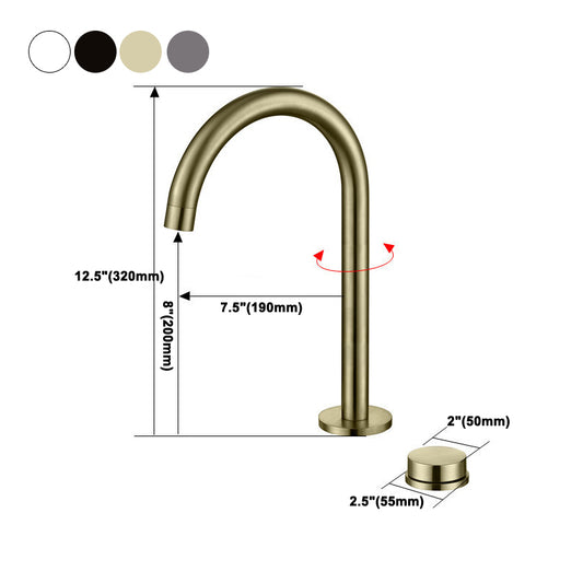 Circular 1-Handle Bathroom Faucet 2 Hole Wide Spread Bathroom Faucet Clearhalo 'Bathroom Remodel & Bathroom Fixtures' 'Bathroom Sink Faucets' 'Bathroom Sinks & Faucet Components' 'bathroom_sink_faucets' 'Home Improvement' 'home_improvement' 'home_improvement_bathroom_sink_faucets' 6040084