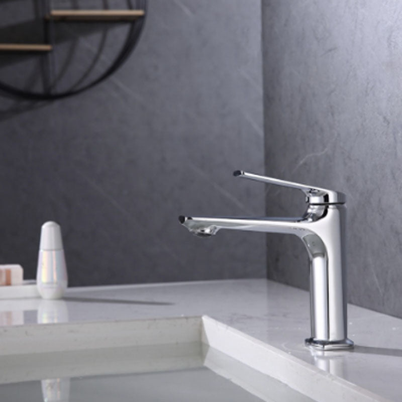 Modern Vessel Faucet Brass Lever Handles Low Arc Basin Lavatory Faucet Clearhalo 'Bathroom Remodel & Bathroom Fixtures' 'Bathroom Sink Faucets' 'Bathroom Sinks & Faucet Components' 'bathroom_sink_faucets' 'Home Improvement' 'home_improvement' 'home_improvement_bathroom_sink_faucets' 6040703