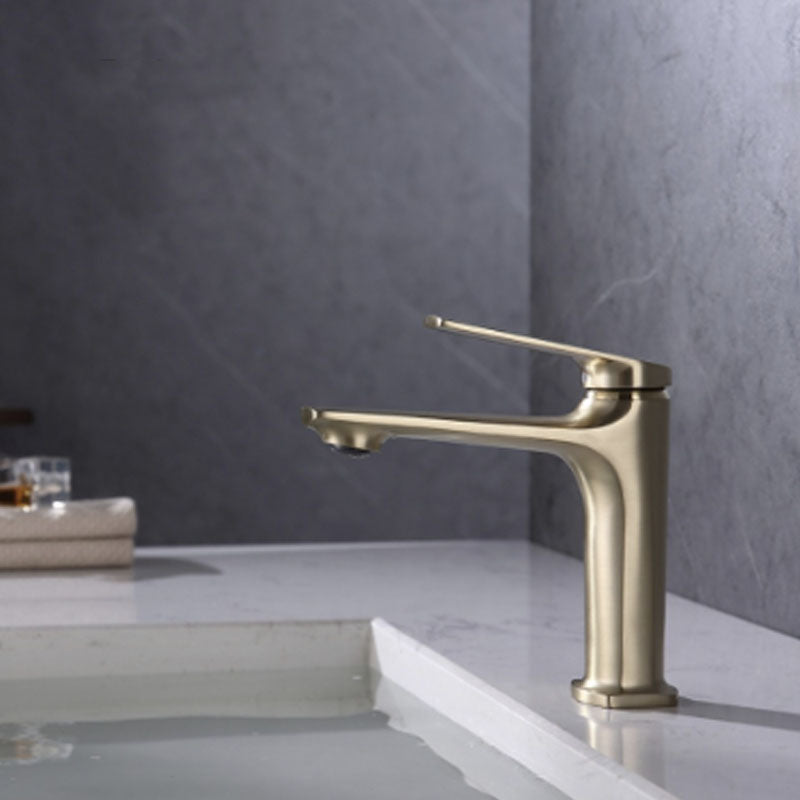 Modern Vessel Faucet Brass Lever Handles Low Arc Basin Lavatory Faucet Clearhalo 'Bathroom Remodel & Bathroom Fixtures' 'Bathroom Sink Faucets' 'Bathroom Sinks & Faucet Components' 'bathroom_sink_faucets' 'Home Improvement' 'home_improvement' 'home_improvement_bathroom_sink_faucets' 6040704