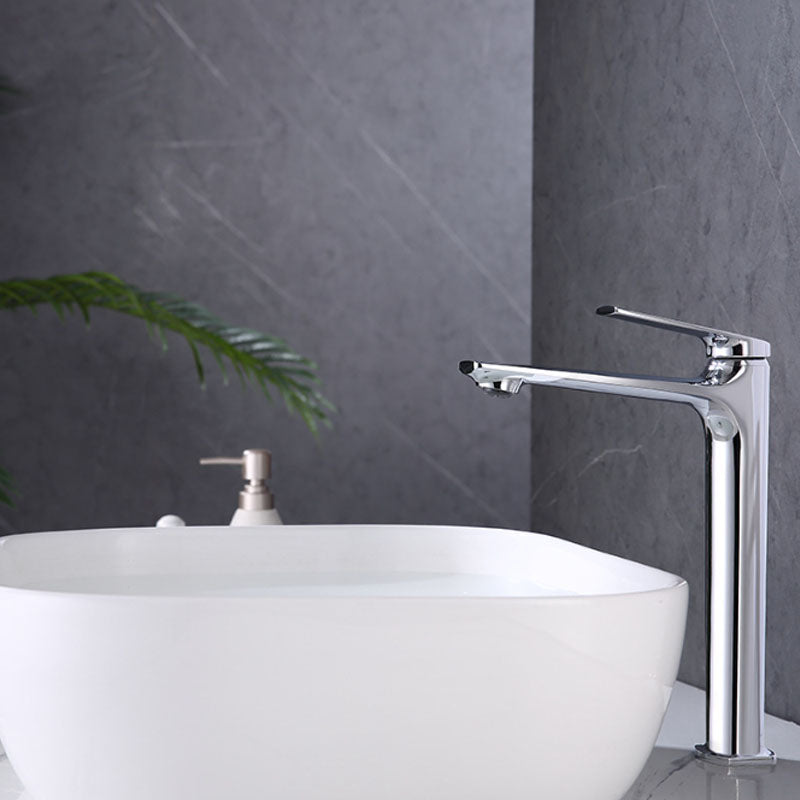 Modern Vessel Faucet Brass Lever Handles Low Arc Basin Lavatory Faucet Clearhalo 'Bathroom Remodel & Bathroom Fixtures' 'Bathroom Sink Faucets' 'Bathroom Sinks & Faucet Components' 'bathroom_sink_faucets' 'Home Improvement' 'home_improvement' 'home_improvement_bathroom_sink_faucets' 6040707
