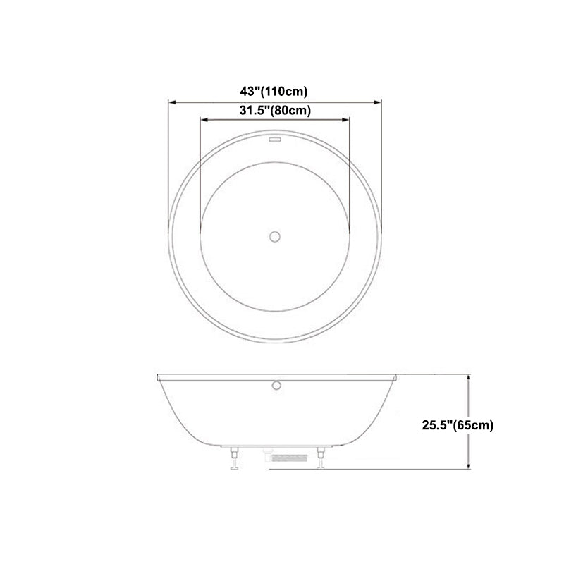 Modern Acrylic Drop-in Bathtub Oval Bath Tub for Home in White Clearhalo 'Bathroom Remodel & Bathroom Fixtures' 'Bathtubs' 'Home Improvement' 'home_improvement' 'home_improvement_bathtubs' 'Showers & Bathtubs' 6042673