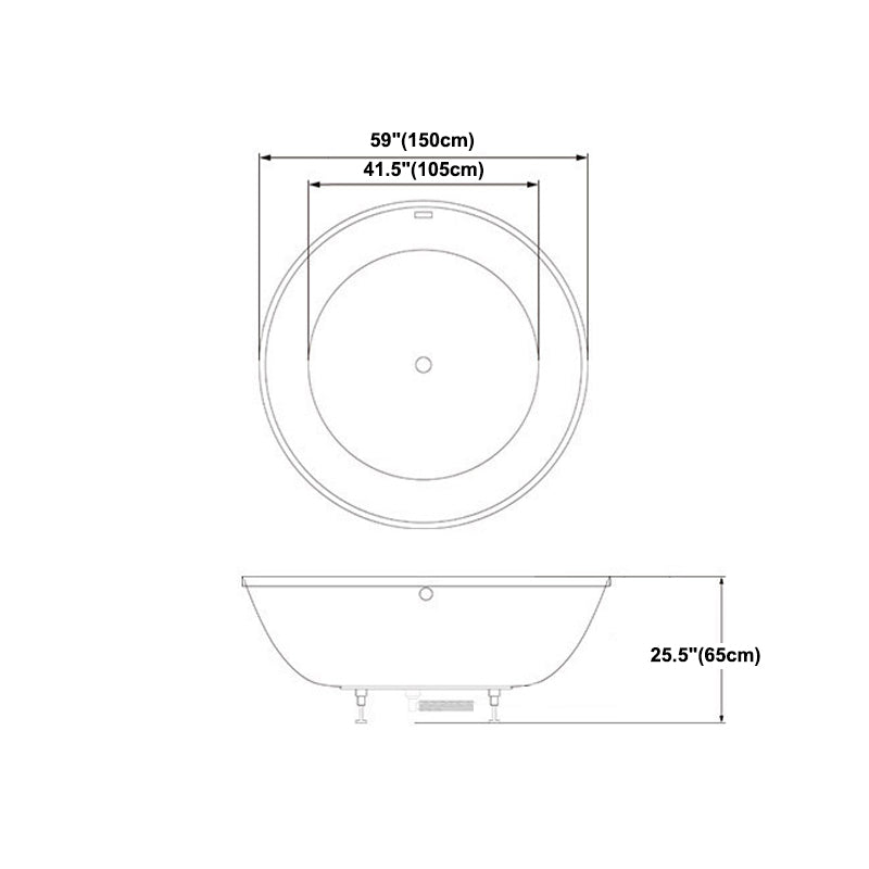 Modern Acrylic Drop-in Bathtub Oval Bath Tub for Home in White Clearhalo 'Bathroom Remodel & Bathroom Fixtures' 'Bathtubs' 'Home Improvement' 'home_improvement' 'home_improvement_bathtubs' 'Showers & Bathtubs' 6042679