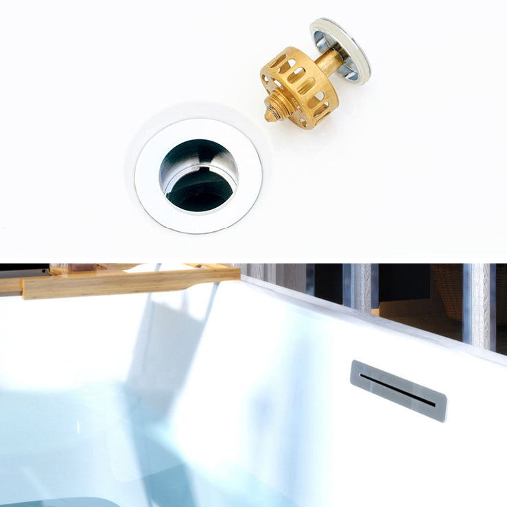 Modern Rectangular Drop-in Bathtub Acrylic White Bath Tub for Home Clearhalo 'Bathroom Remodel & Bathroom Fixtures' 'Bathtubs' 'Home Improvement' 'home_improvement' 'home_improvement_bathtubs' 'Showers & Bathtubs' 6042710