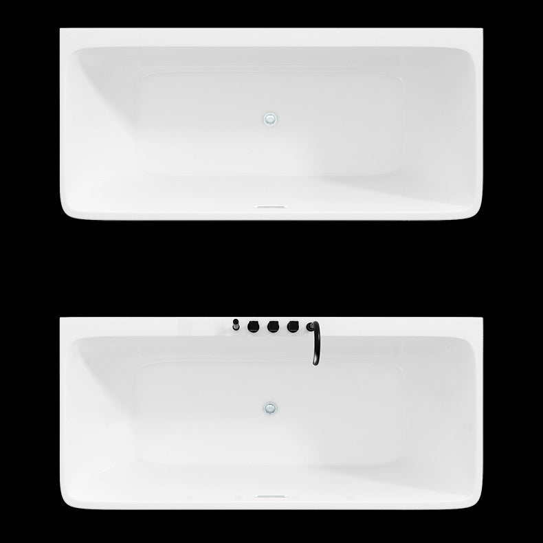 Modern Rectangular Drop-in Bathtub Acrylic White Bath Tub for Home Clearhalo 'Bathroom Remodel & Bathroom Fixtures' 'Bathtubs' 'Home Improvement' 'home_improvement' 'home_improvement_bathtubs' 'Showers & Bathtubs' 6042712