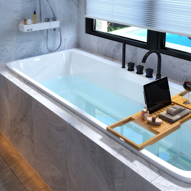 Modern Rectangular Drop-in Bathtub Acrylic White Bath Tub for Home Clearhalo 'Bathroom Remodel & Bathroom Fixtures' 'Bathtubs' 'Home Improvement' 'home_improvement' 'home_improvement_bathtubs' 'Showers & Bathtubs' 6042713