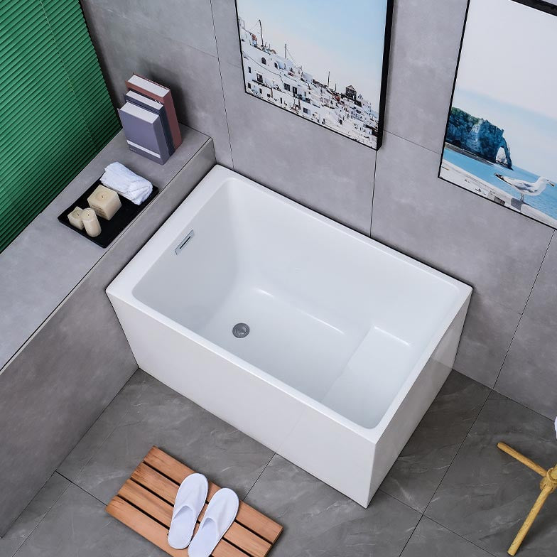 White Acrylic Alcove Bath Tub Rectangular 25" H Bathtub for Home (Without Faucet) With Seat Clearhalo 'Bathroom Remodel & Bathroom Fixtures' 'Bathtubs' 'Home Improvement' 'home_improvement' 'home_improvement_bathtubs' 'Showers & Bathtubs' 6042822