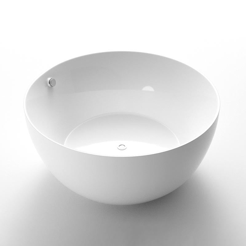 Modern Acrylic Bathtub Round Freestanding Tub for Home and Hotel Gloss White Clearhalo 'Bathroom Remodel & Bathroom Fixtures' 'Bathtubs' 'Home Improvement' 'home_improvement' 'home_improvement_bathtubs' 'Showers & Bathtubs' 6042942