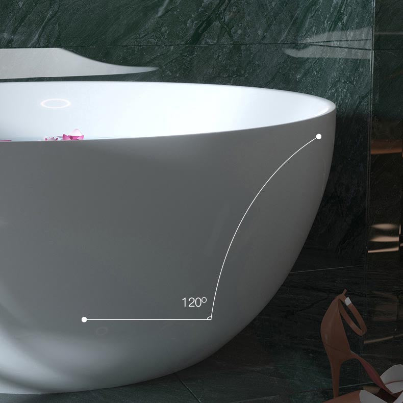 Modern Acrylic Bathtub Round Freestanding Tub for Home and Hotel Clearhalo 'Bathroom Remodel & Bathroom Fixtures' 'Bathtubs' 'Home Improvement' 'home_improvement' 'home_improvement_bathtubs' 'Showers & Bathtubs' 6042948