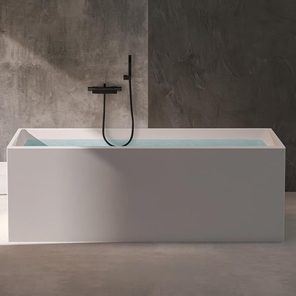 Modern Rectangular Bath Tub Acrylic Freestanding Bathtub for Home Tub with Freestanding Tub Fillers Clearhalo 'Bathroom Remodel & Bathroom Fixtures' 'Bathtubs' 'Home Improvement' 'home_improvement' 'home_improvement_bathtubs' 'Showers & Bathtubs' 6042961