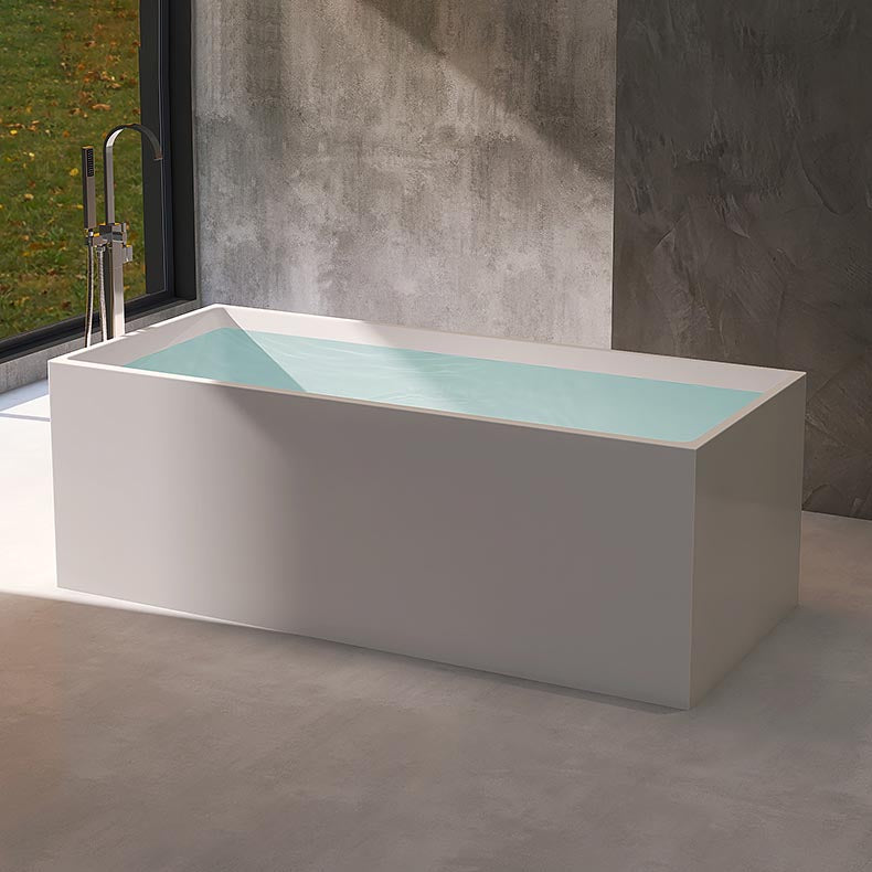 Modern Rectangular Bath Tub Acrylic Freestanding Bathtub for Home Clearhalo 'Bathroom Remodel & Bathroom Fixtures' 'Bathtubs' 'Home Improvement' 'home_improvement' 'home_improvement_bathtubs' 'Showers & Bathtubs' 6042973