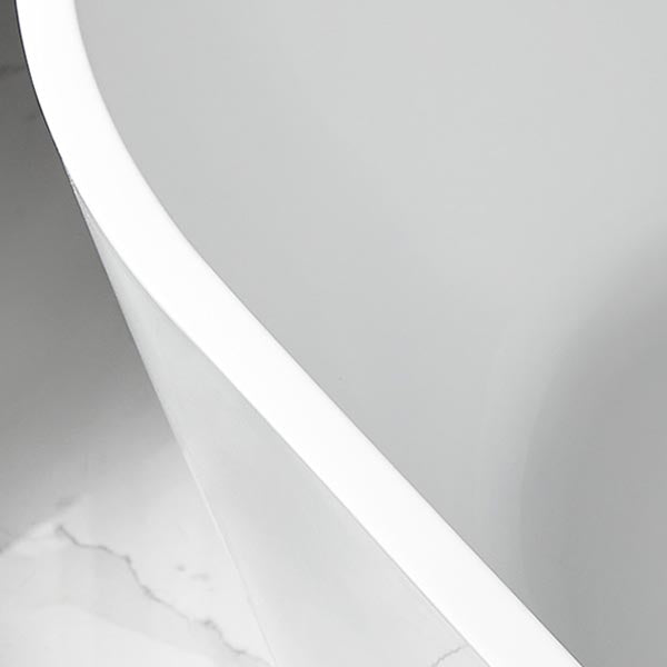 Modern Freestanding Bathtub White Acrylic Bath Tub for Home and Hotel Clearhalo 'Bathroom Remodel & Bathroom Fixtures' 'Bathtubs' 'Home Improvement' 'home_improvement' 'home_improvement_bathtubs' 'Showers & Bathtubs' 6043030