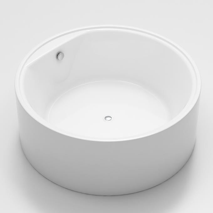 Modern Round Freestanding Bathtub Acrylic White Bath Tub for Home Tub Only Tub Clearhalo 'Bathroom Remodel & Bathroom Fixtures' 'Bathtubs' 'Home Improvement' 'home_improvement' 'home_improvement_bathtubs' 'Showers & Bathtubs' 6043394