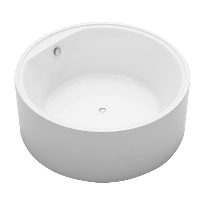 Modern Round Freestanding Bathtub Acrylic White Bath Tub for Home Clearhalo 'Bathroom Remodel & Bathroom Fixtures' 'Bathtubs' 'Home Improvement' 'home_improvement' 'home_improvement_bathtubs' 'Showers & Bathtubs' 6043402