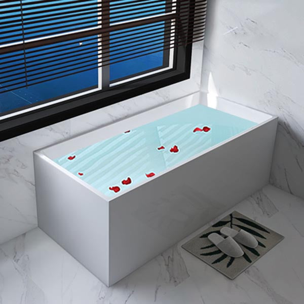 Modern Rectangular Tub Acrylic Freestanding Bathtub for Home White Tub Only Clearhalo 'Bathroom Remodel & Bathroom Fixtures' 'Bathtubs' 'Home Improvement' 'home_improvement' 'home_improvement_bathtubs' 'Showers & Bathtubs' 6043484