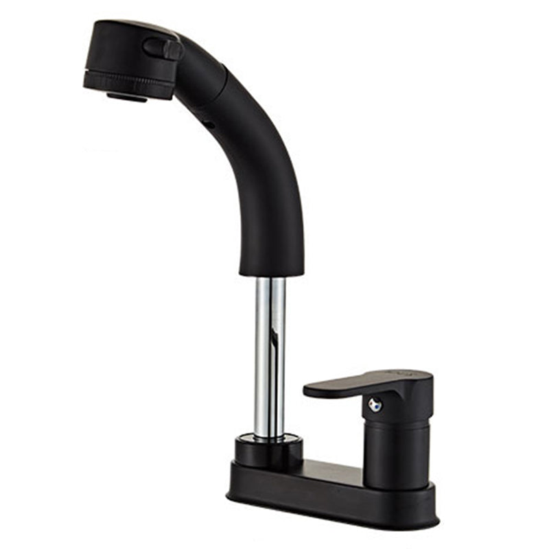 Modern 1-Handle Basin Lavatory Faucet 2 Hole Centerset Bathroom Faucet Clearhalo 'Bathroom Remodel & Bathroom Fixtures' 'Bathroom Sink Faucets' 'Bathroom Sinks & Faucet Components' 'bathroom_sink_faucets' 'Home Improvement' 'home_improvement' 'home_improvement_bathroom_sink_faucets' 6065018