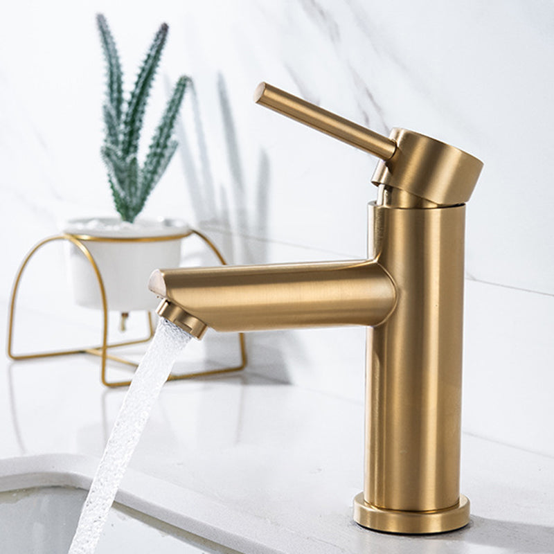 1-Handle Gold Nickel Widespread Faucet Single Hole Lever Vessel Sink Faucet with Drain Clearhalo 'Bathroom Remodel & Bathroom Fixtures' 'Bathroom Sink Faucets' 'Bathroom Sinks & Faucet Components' 'bathroom_sink_faucets' 'Home Improvement' 'home_improvement' 'home_improvement_bathroom_sink_faucets' 6065022