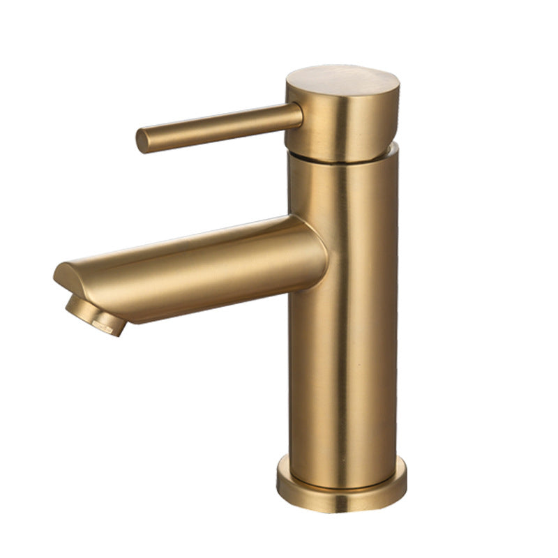 1-Handle Gold Nickel Widespread Faucet Single Hole Lever Vessel Sink Faucet with Drain 7" Clearhalo 'Bathroom Remodel & Bathroom Fixtures' 'Bathroom Sink Faucets' 'Bathroom Sinks & Faucet Components' 'bathroom_sink_faucets' 'Home Improvement' 'home_improvement' 'home_improvement_bathroom_sink_faucets' 6065025