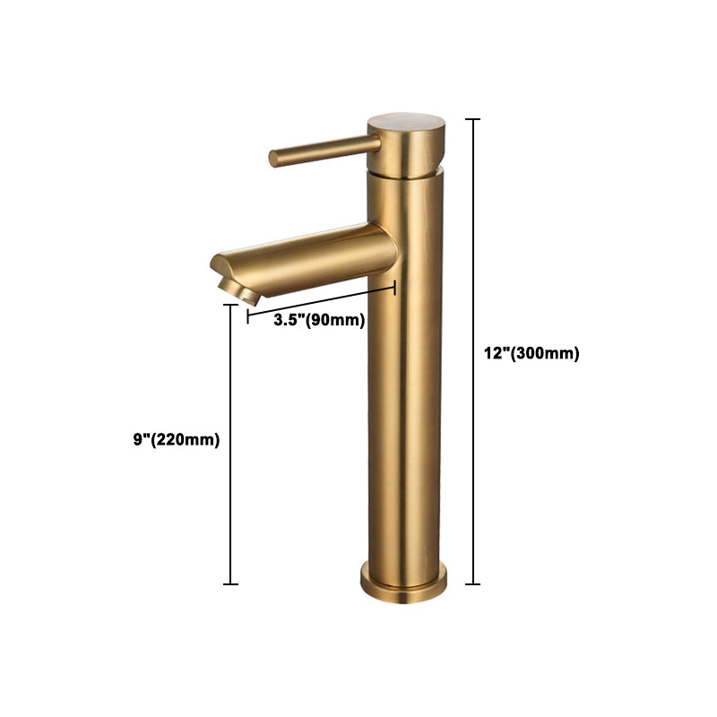 1-Handle Gold Nickel Widespread Faucet Single Hole Lever Vessel Sink Faucet with Drain Clearhalo 'Bathroom Remodel & Bathroom Fixtures' 'Bathroom Sink Faucets' 'Bathroom Sinks & Faucet Components' 'bathroom_sink_faucets' 'Home Improvement' 'home_improvement' 'home_improvement_bathroom_sink_faucets' 6065032