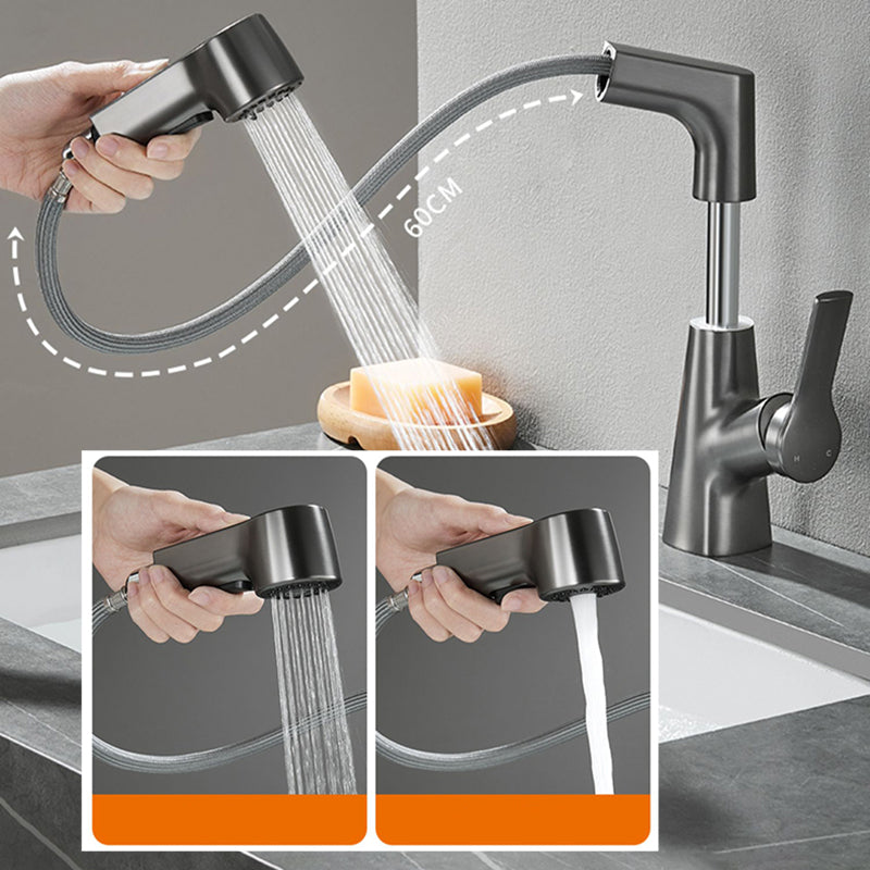 Modern 1-Handle Bathroom Sink Faucet Circular Vessel Sink Faucet Brass Clearhalo 'Bathroom Remodel & Bathroom Fixtures' 'Bathroom Sink Faucets' 'Bathroom Sinks & Faucet Components' 'bathroom_sink_faucets' 'Home Improvement' 'home_improvement' 'home_improvement_bathroom_sink_faucets' 6065156