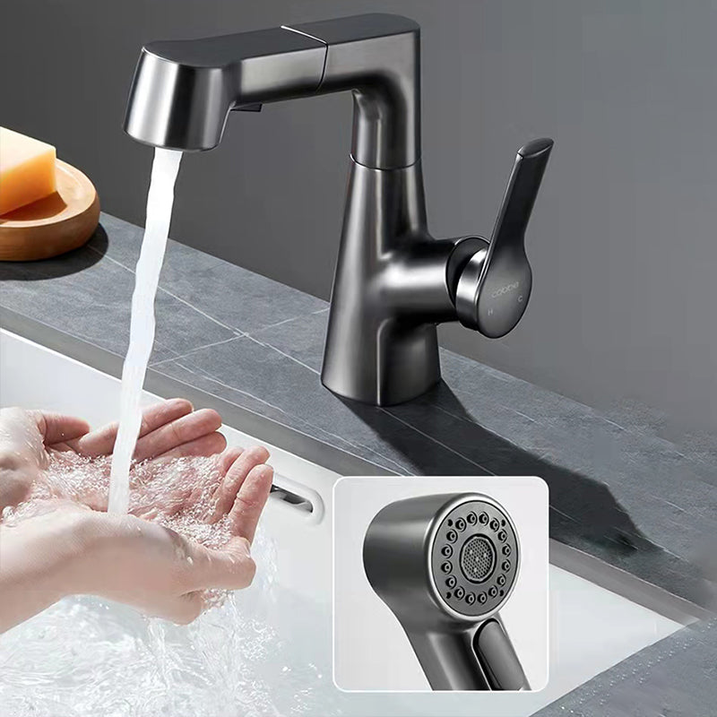 Modern 1-Handle Bathroom Sink Faucet Circular Vessel Sink Faucet Brass Clearhalo 'Bathroom Remodel & Bathroom Fixtures' 'Bathroom Sink Faucets' 'Bathroom Sinks & Faucet Components' 'bathroom_sink_faucets' 'Home Improvement' 'home_improvement' 'home_improvement_bathroom_sink_faucets' 6065161