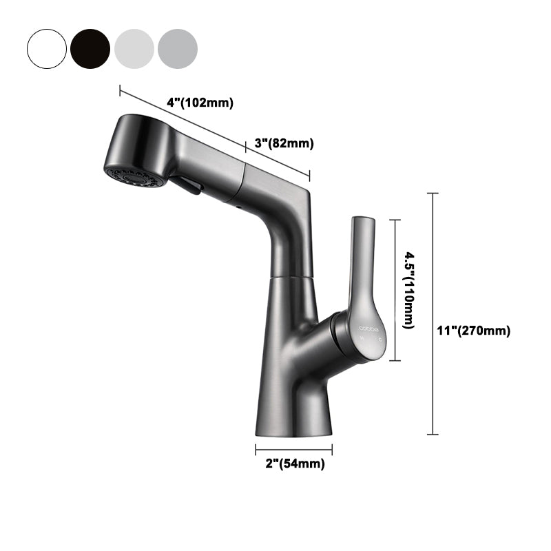 Modern 1-Handle Bathroom Sink Faucet Circular Vessel Sink Faucet Brass Clearhalo 'Bathroom Remodel & Bathroom Fixtures' 'Bathroom Sink Faucets' 'Bathroom Sinks & Faucet Components' 'bathroom_sink_faucets' 'Home Improvement' 'home_improvement' 'home_improvement_bathroom_sink_faucets' 6065164